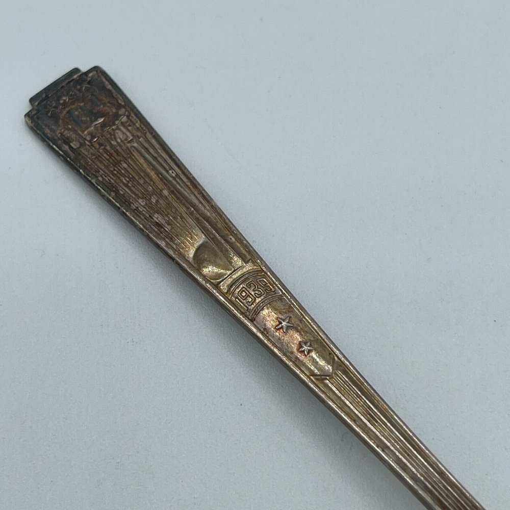 Vintage 1939 New York World's Fair PURE SILVER PLATED SPOON Official Souvenir - Picture 13 of 15